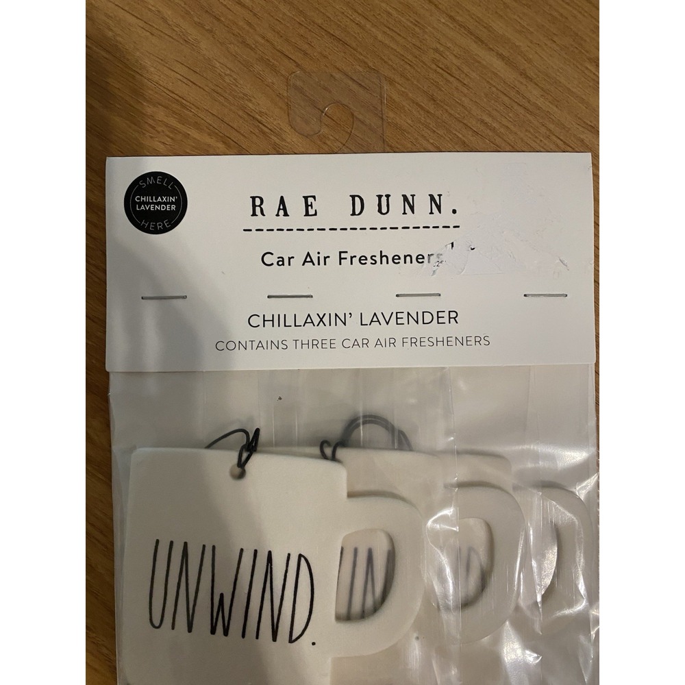 Rae Dunn Car Air Freshener 3‎ pack Lavender scented Unwind Coffee Mug Teacup NEW - Picture 2 of 3
